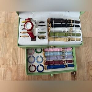 Vintage my wish collezioni ladies interchangeable watch strap and bezel set